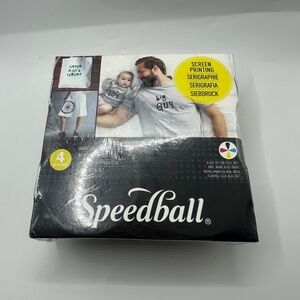New Sealed Speedball Fabric Ink Screen Printing Starter Set 4 Color 4 fl. oz.
